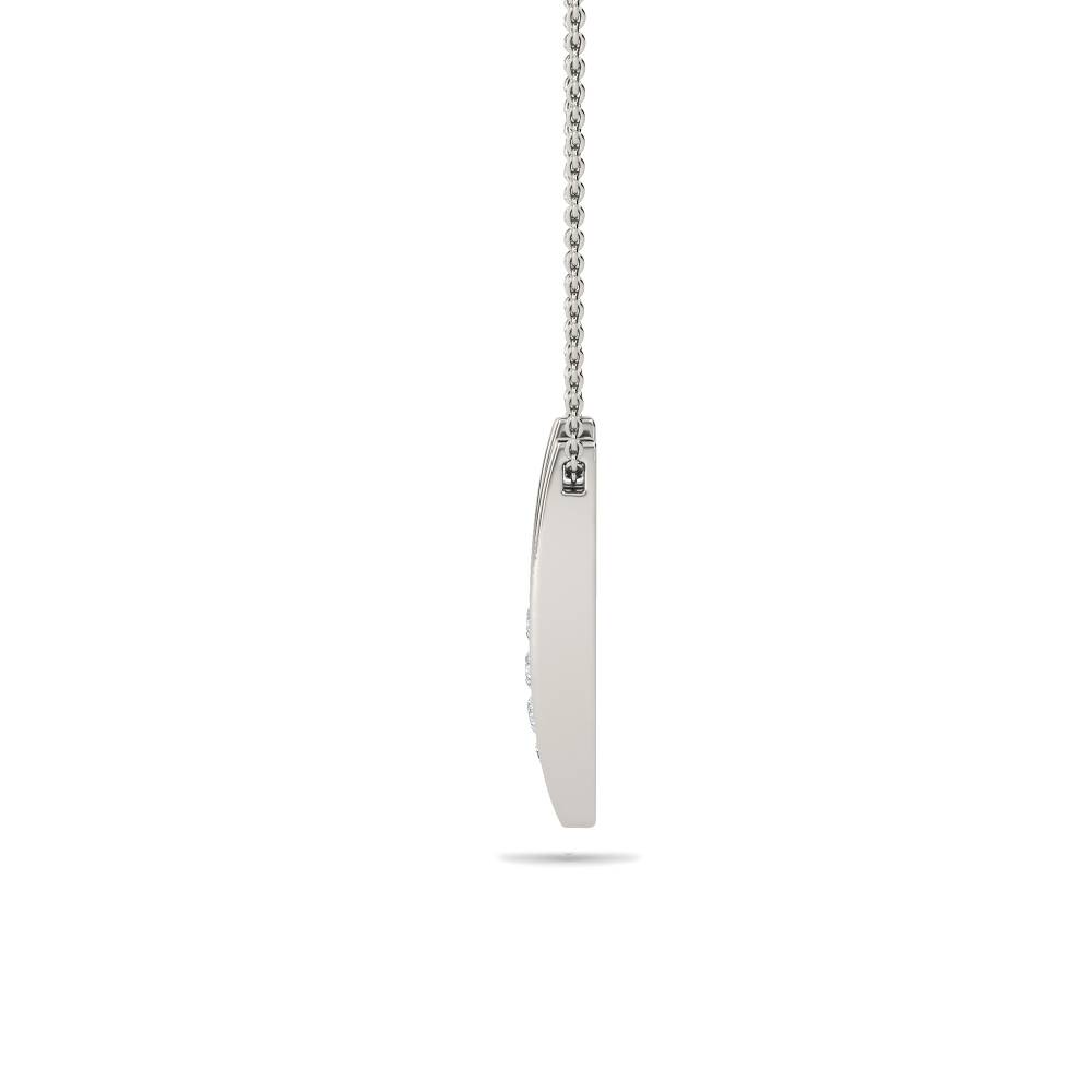 Round & Baguette Diamond Pendant P