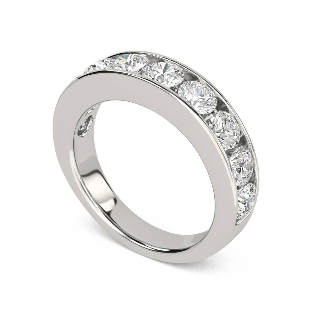 Round Channel Set Diamond Eternity Ring P