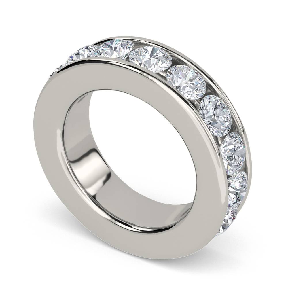 Channel Set Round Eternity Diamond Ring P