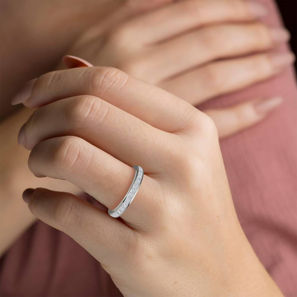 Channel Set Princess Eternity Diamond Ring Image