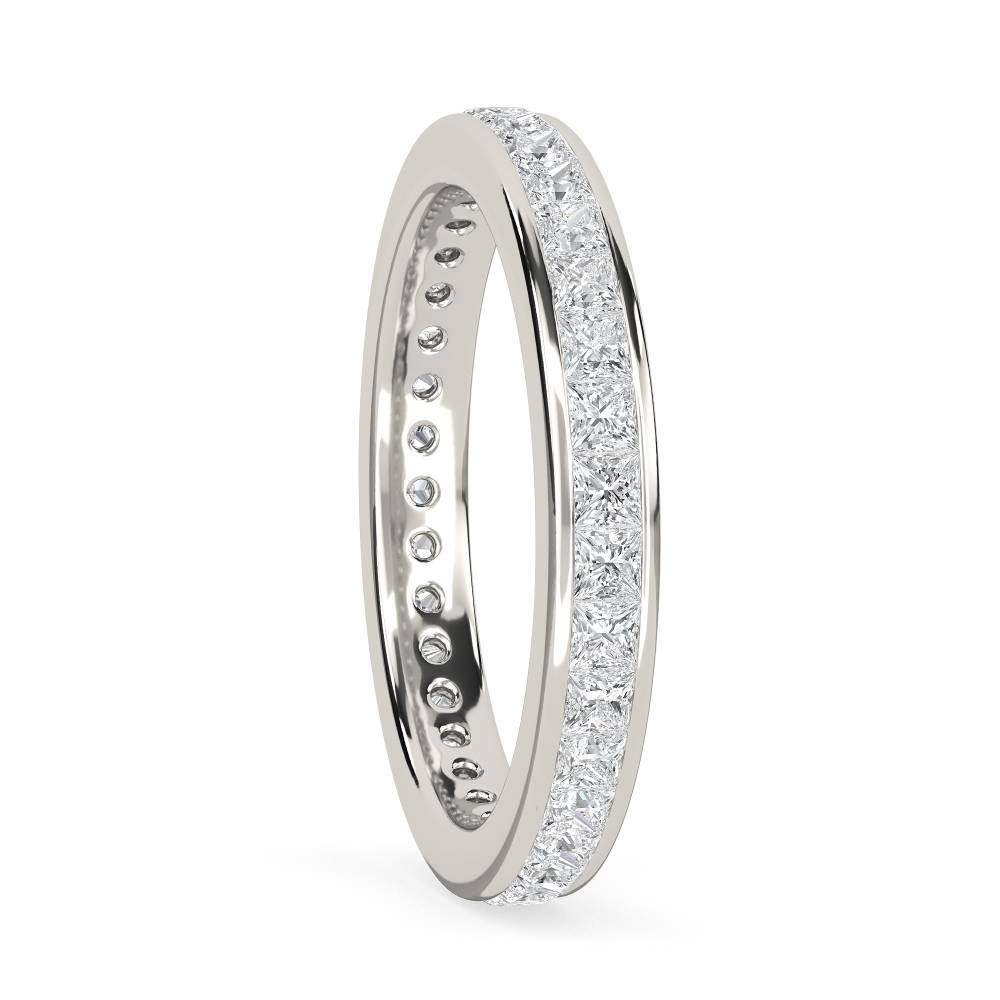 Channel Set Princess Eternity Diamond Ring Image