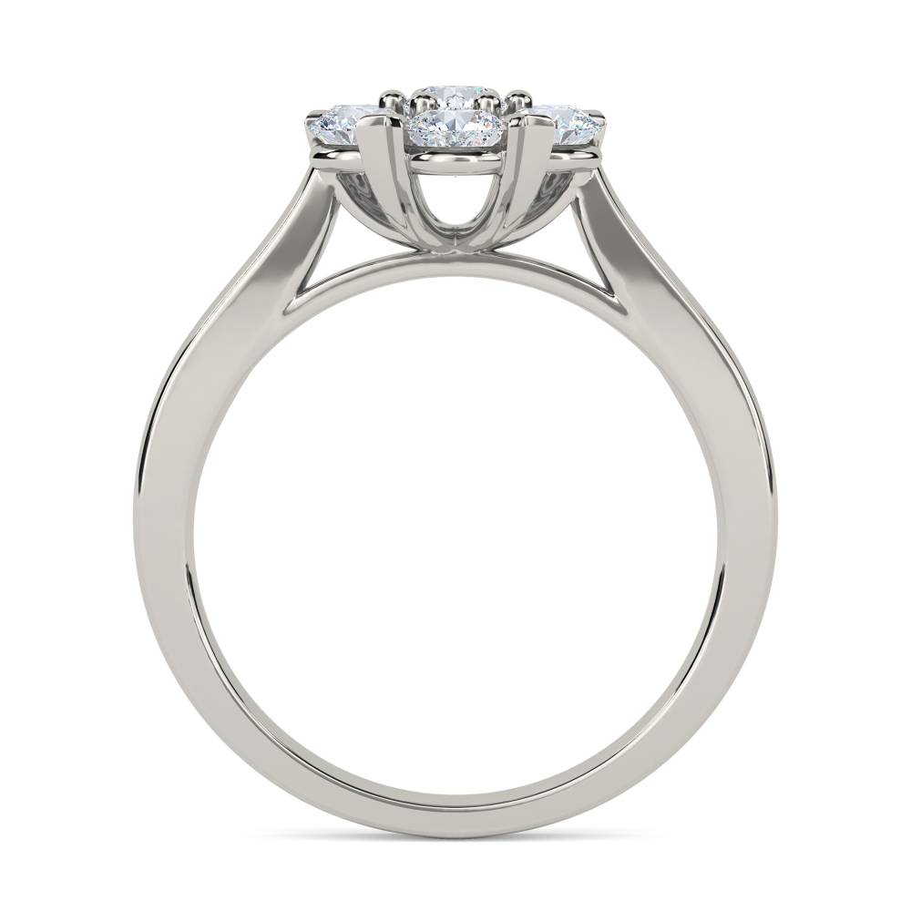 Round Diamond Cluster Ring P