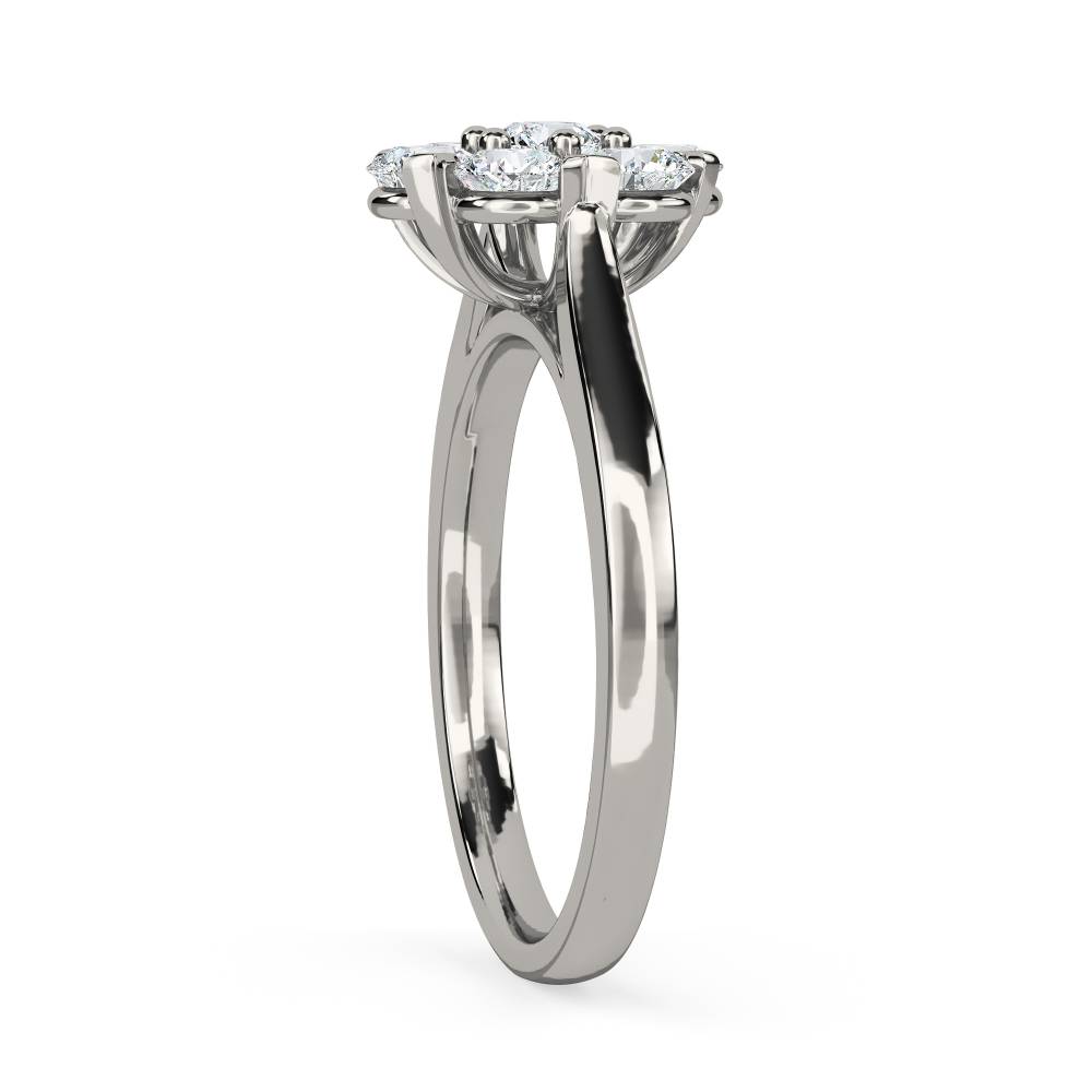 Round Diamond Cluster Ring P