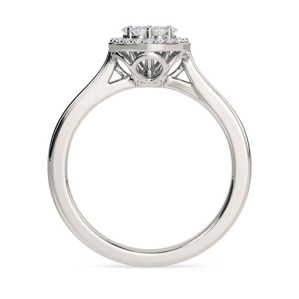 0.25ct Elegant Round Diamond Cluster Ring W