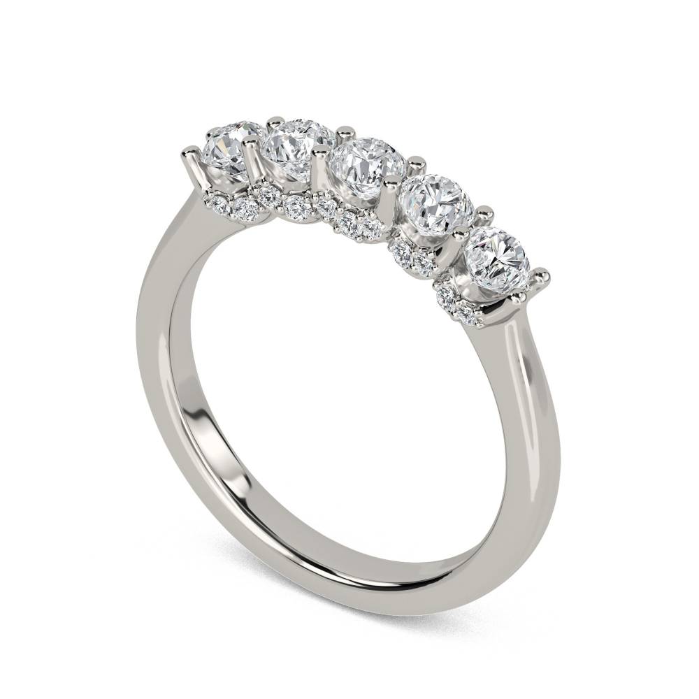 0.75ct Elegant Round Diamond Eternity Ring P