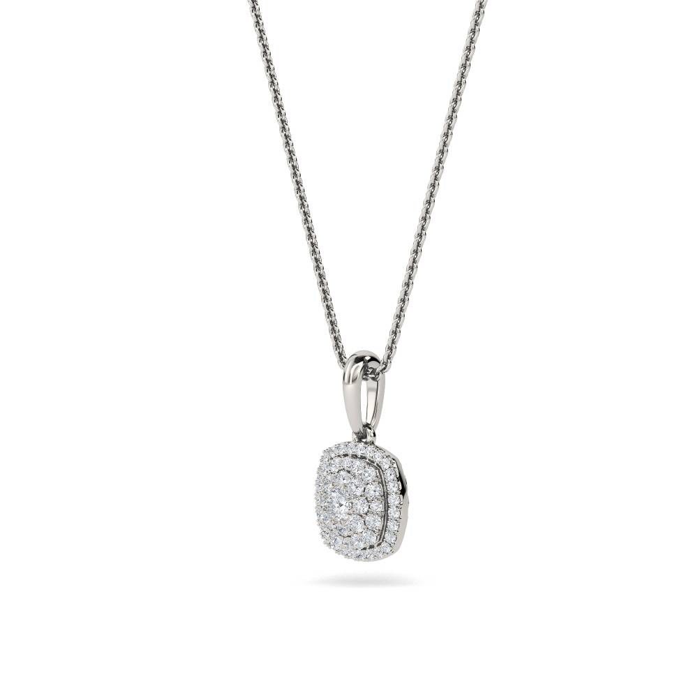 Round Diamond Cluster Pendant P