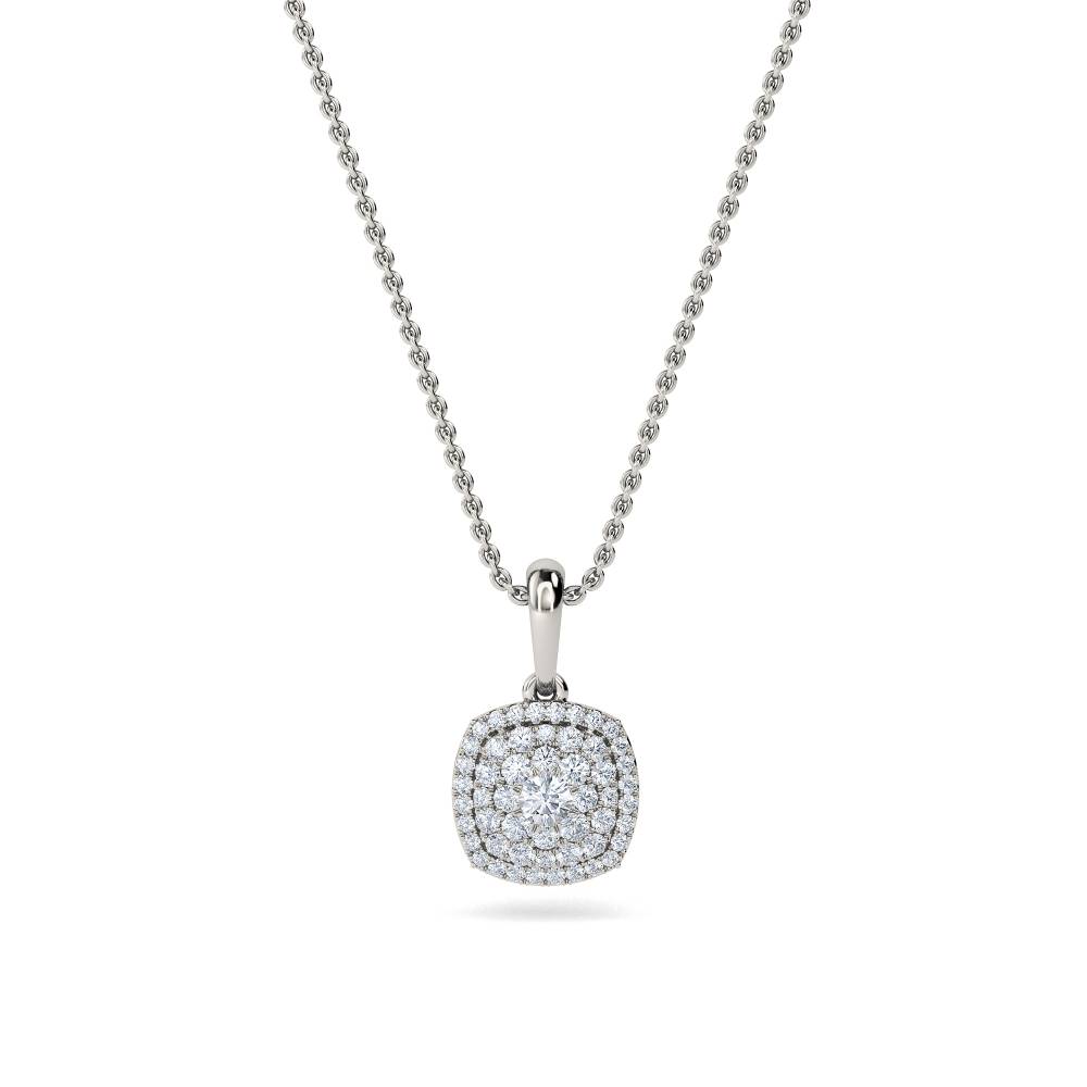 Round Diamond Cluster Pendant P