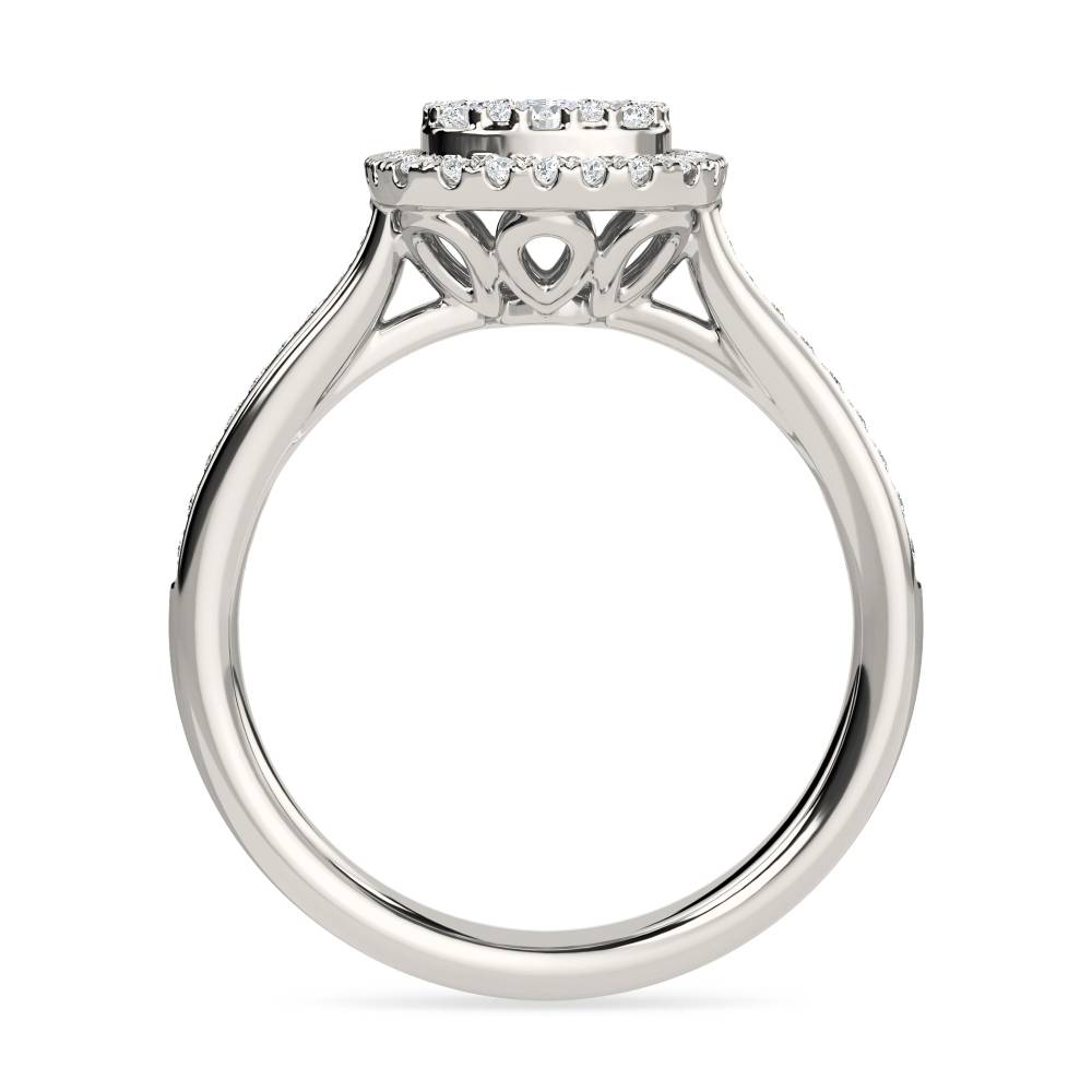 0.50ct Elegant Round Diamond Cluster Ring W