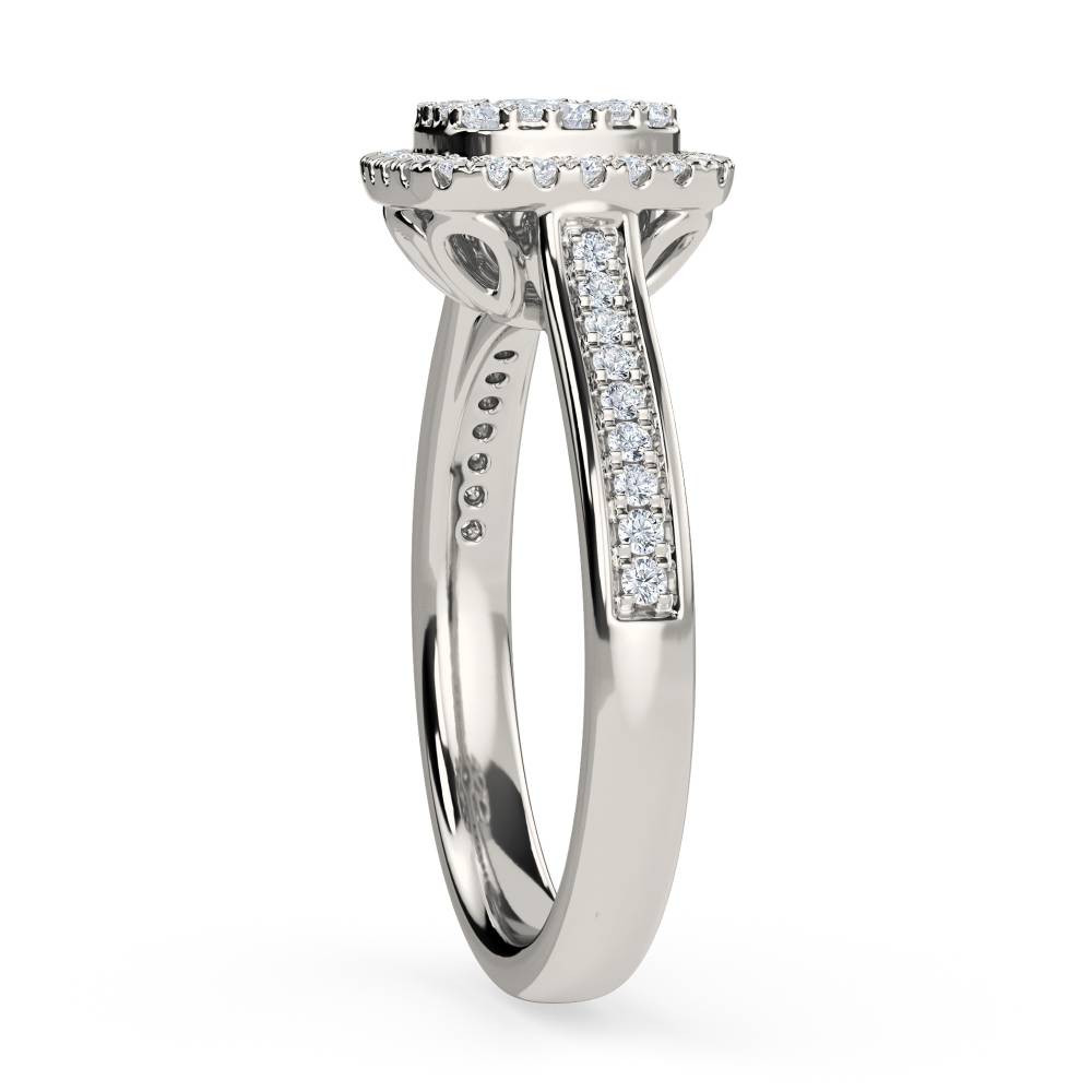 0.50ct Elegant Round Diamond Cluster Ring W