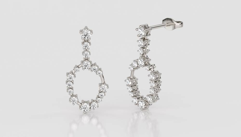 Effervecent Oval Silhouette Earrings P