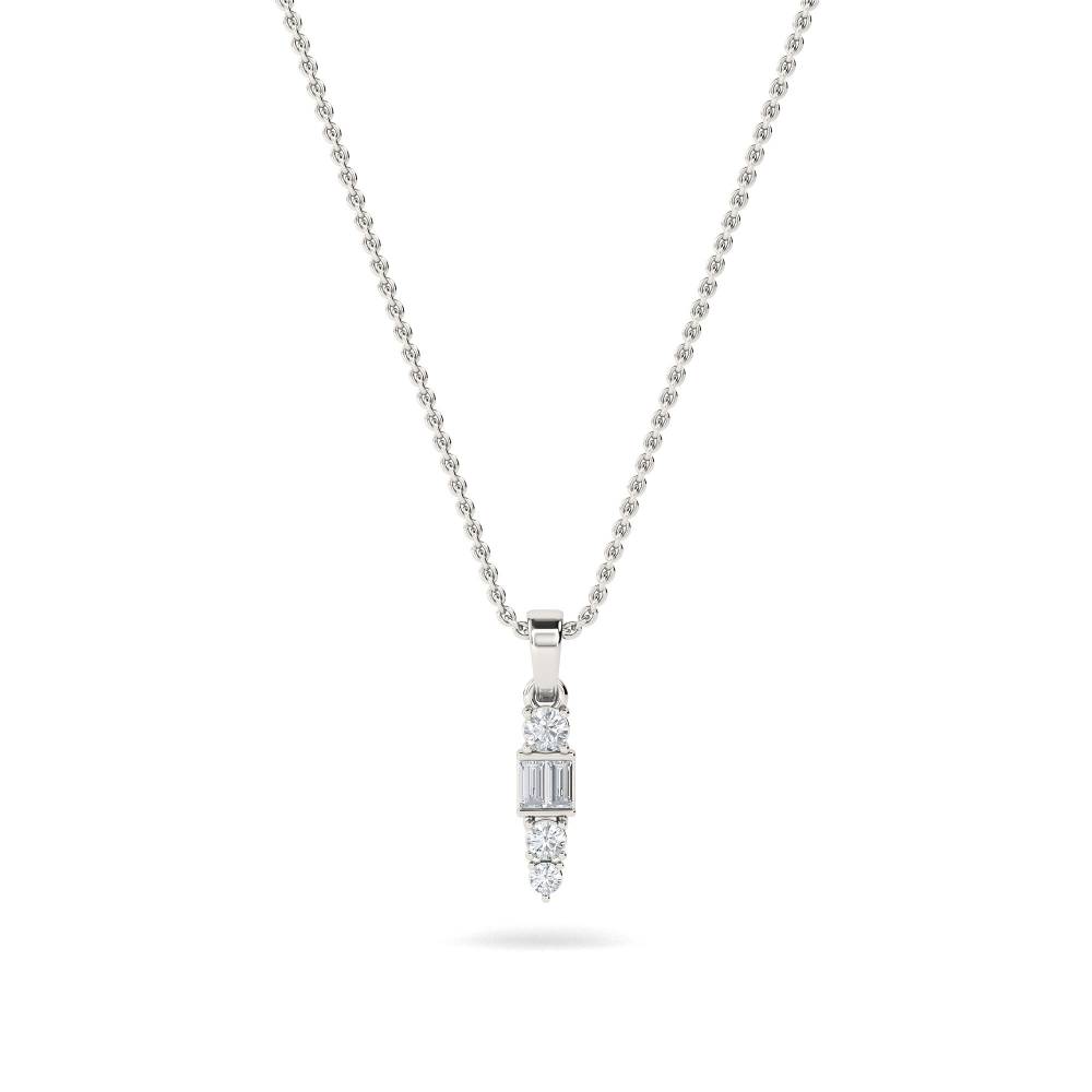 0.22ct Deco Pendant And Chain P