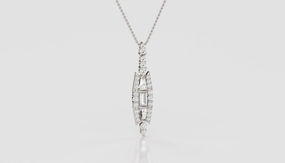 1.07ct Large Reflection Pendant And Chain P