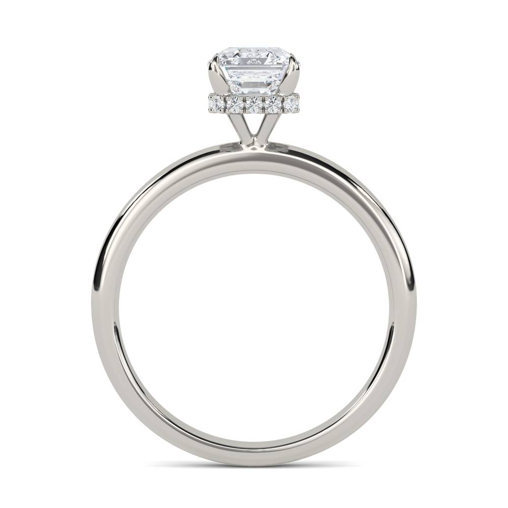 Asscher Diamond Hidden Halo Ring P