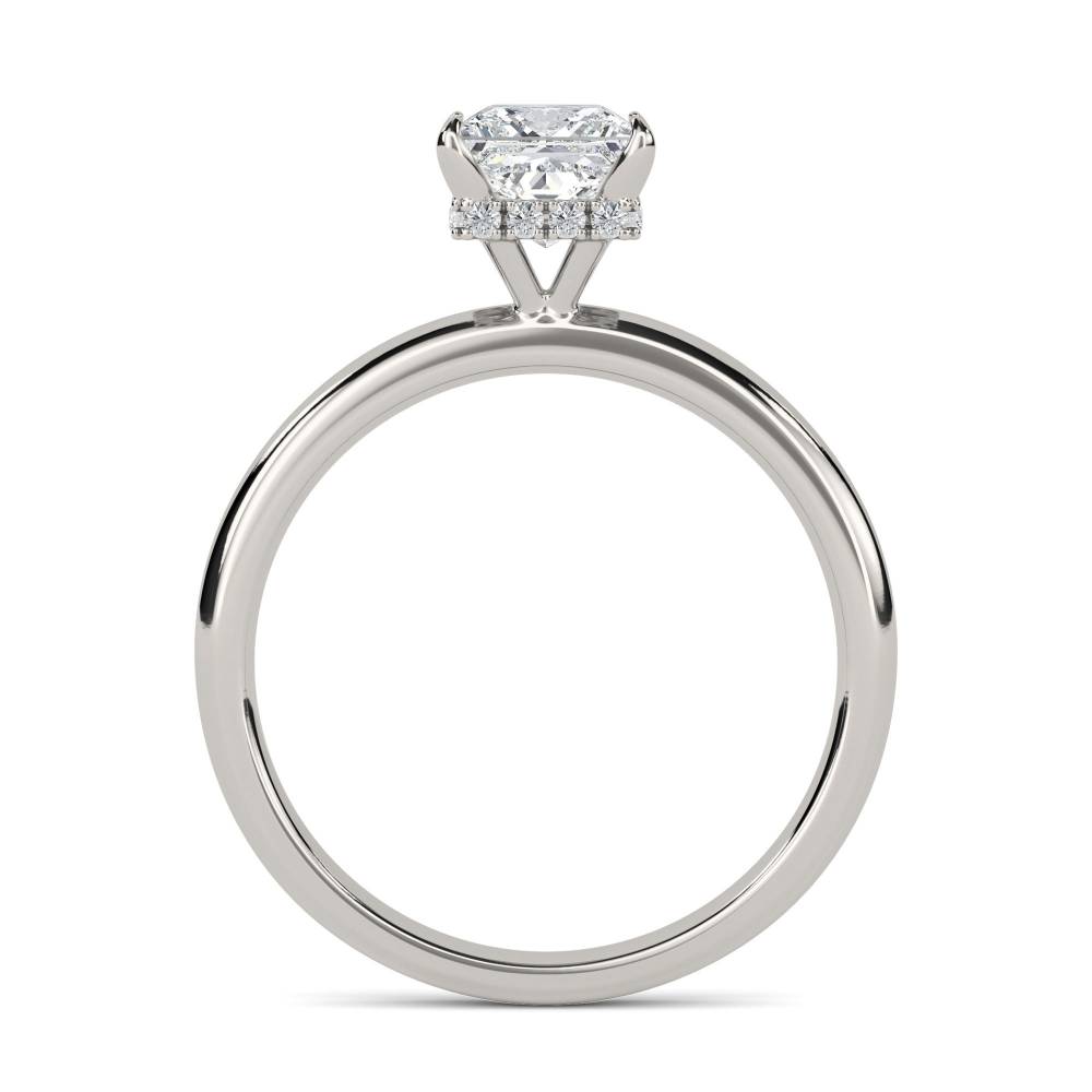 Princess Cut Hidden Halo Ring P