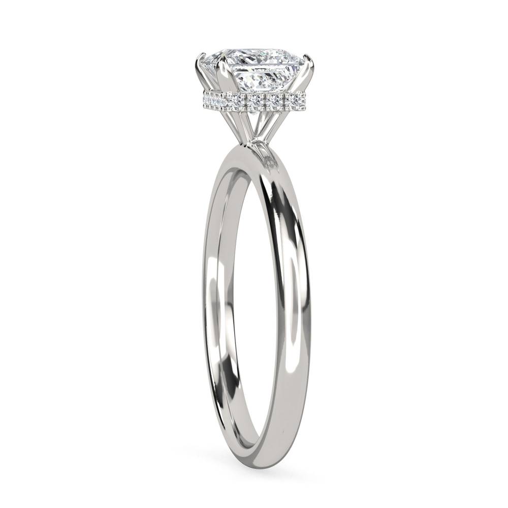 Princess Cut Hidden Halo Ring P