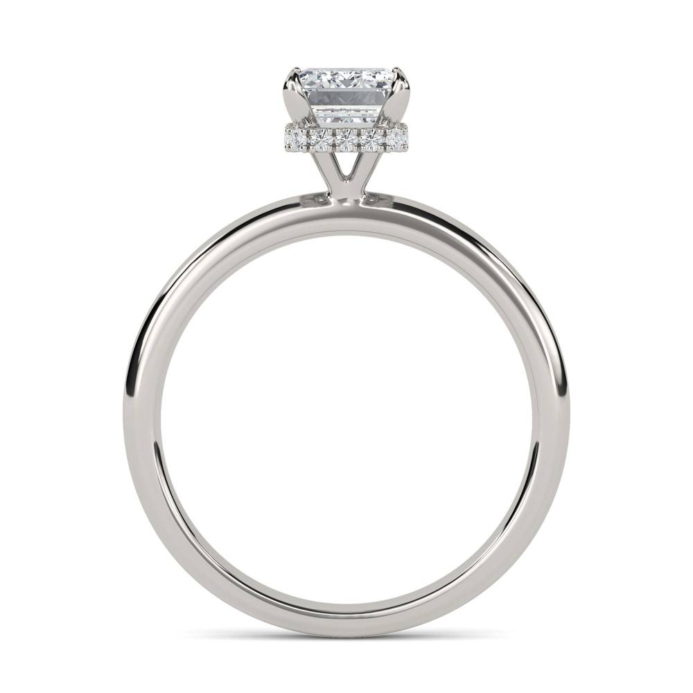 Radiant Diamond Hidden Halo Ring P