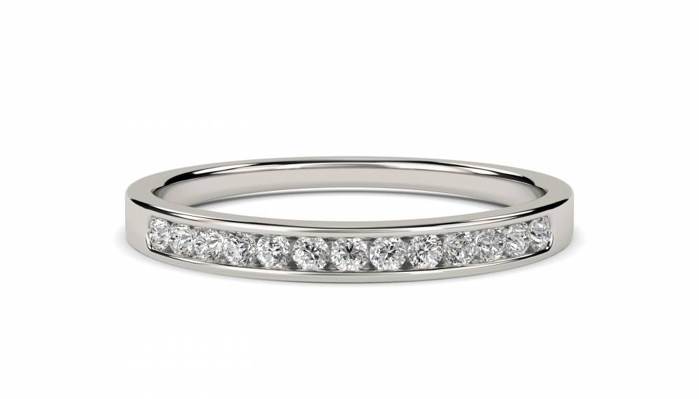 2mm Round Diamond Half Eternity Ring Image