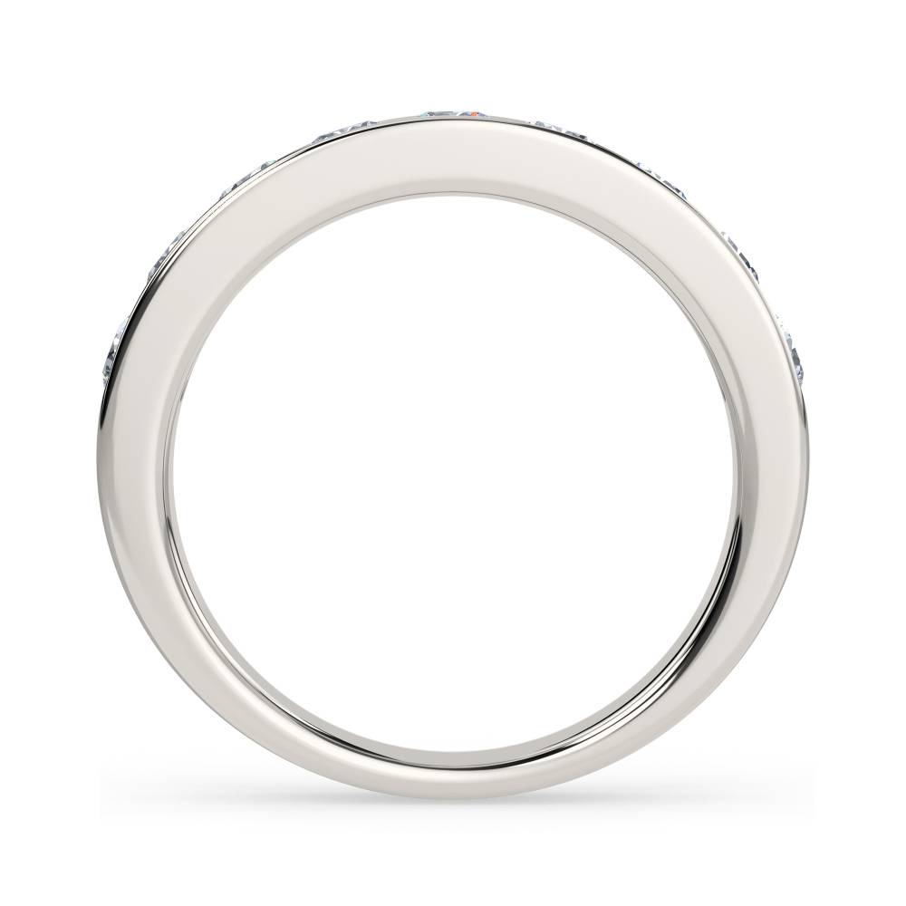 3.5mm Round Diamond Half Eternity Ring P