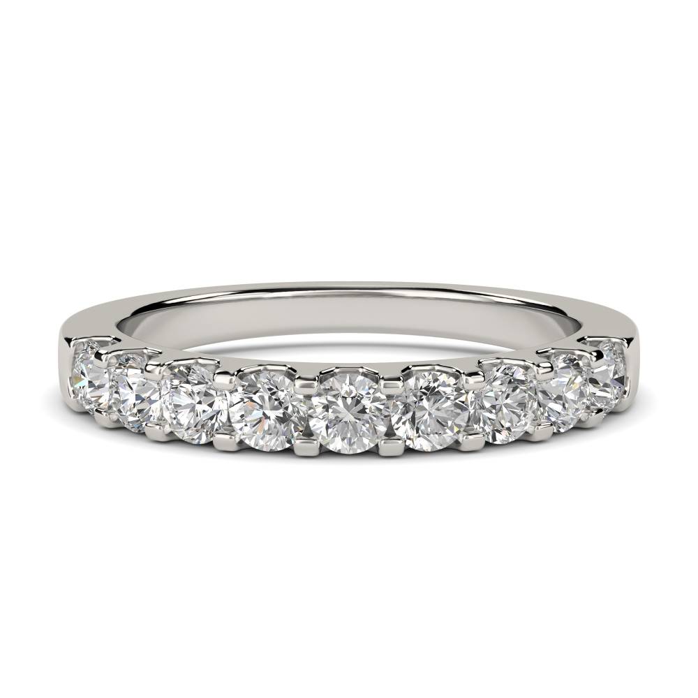 0.70ct Round Diamond Hald Eternity Ring P