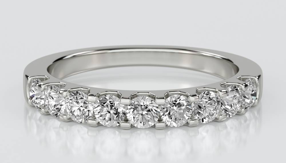 0.70ct Round Diamond Hald Eternity Ring P