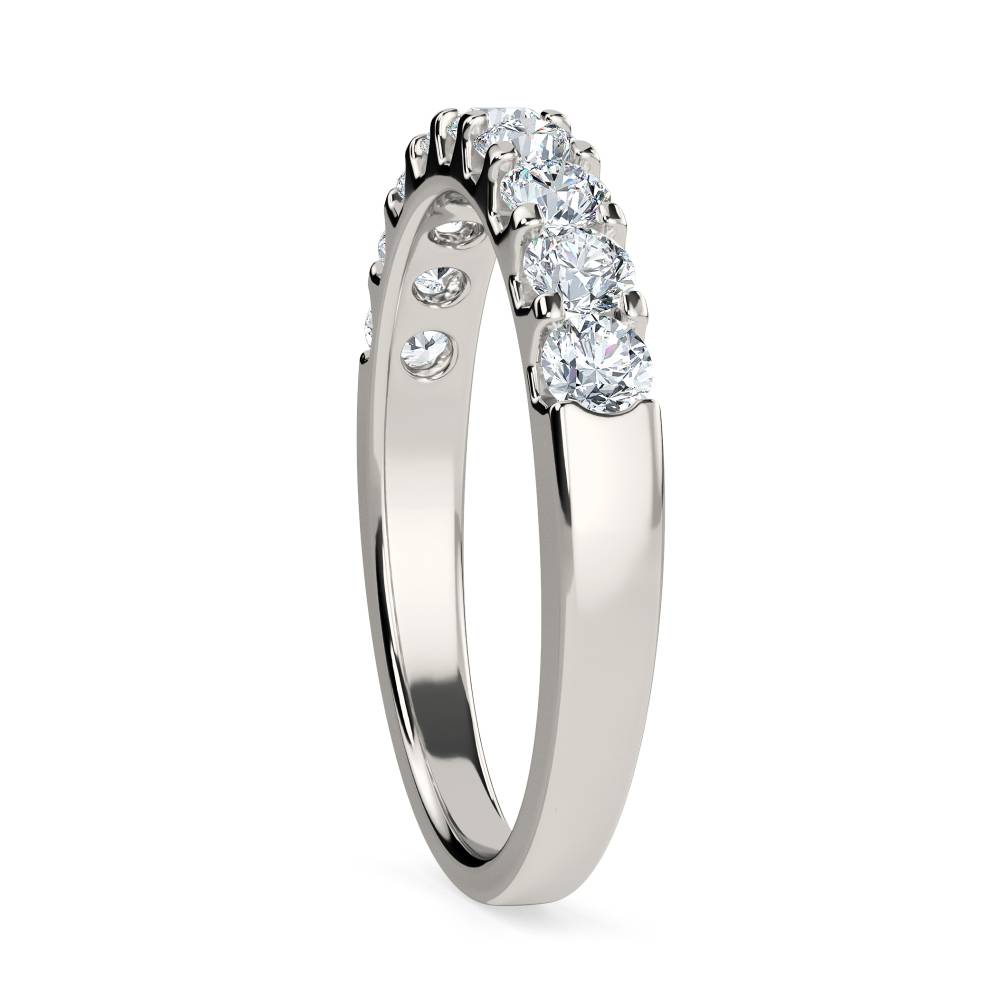 0.70ct Round Diamond Hald Eternity Ring P