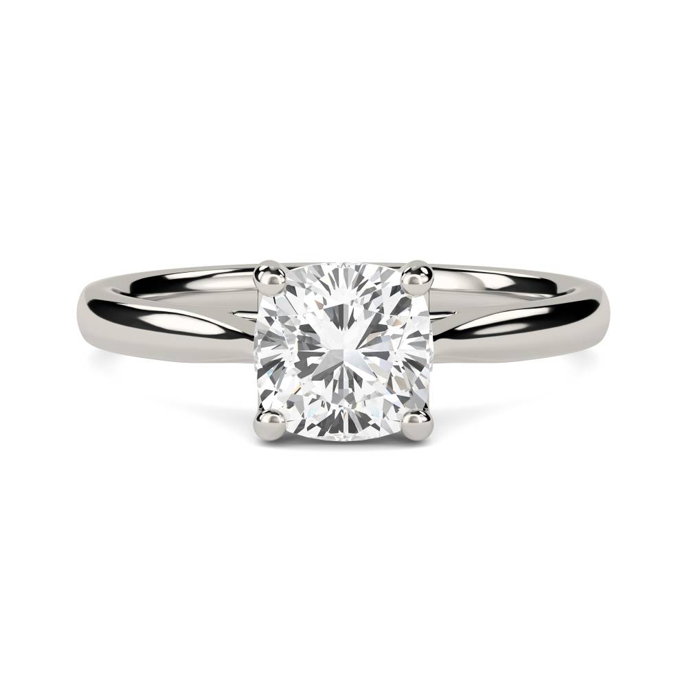 Cushion Diamond Engagement Ring set in Platinum