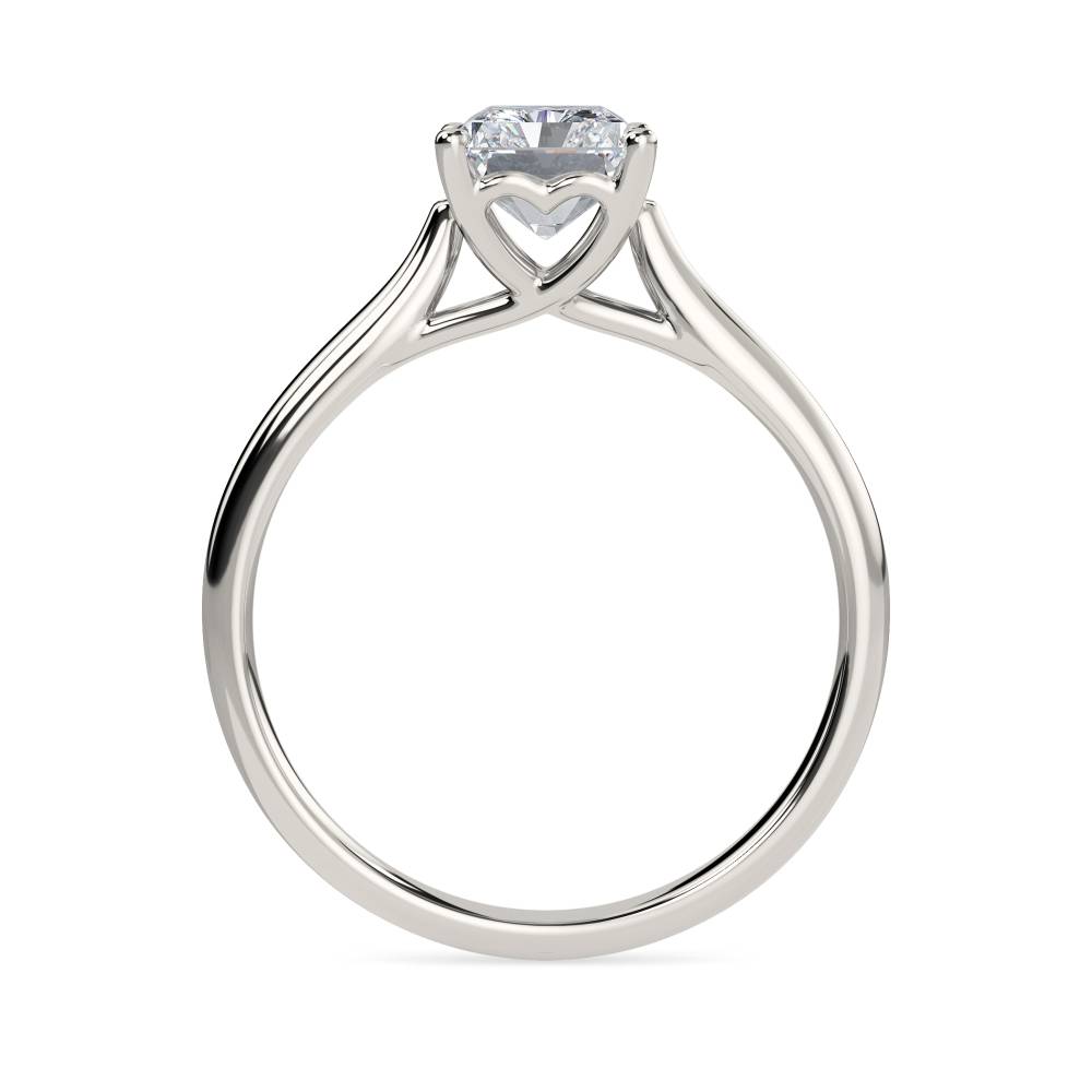 Heart Crossover Radiant Diamond Engagement Ring P