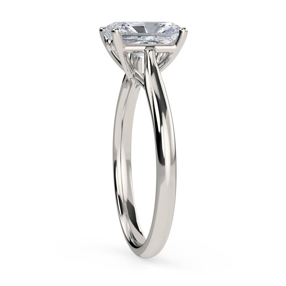 Heart Crossover Radiant Diamond Engagement Ring P