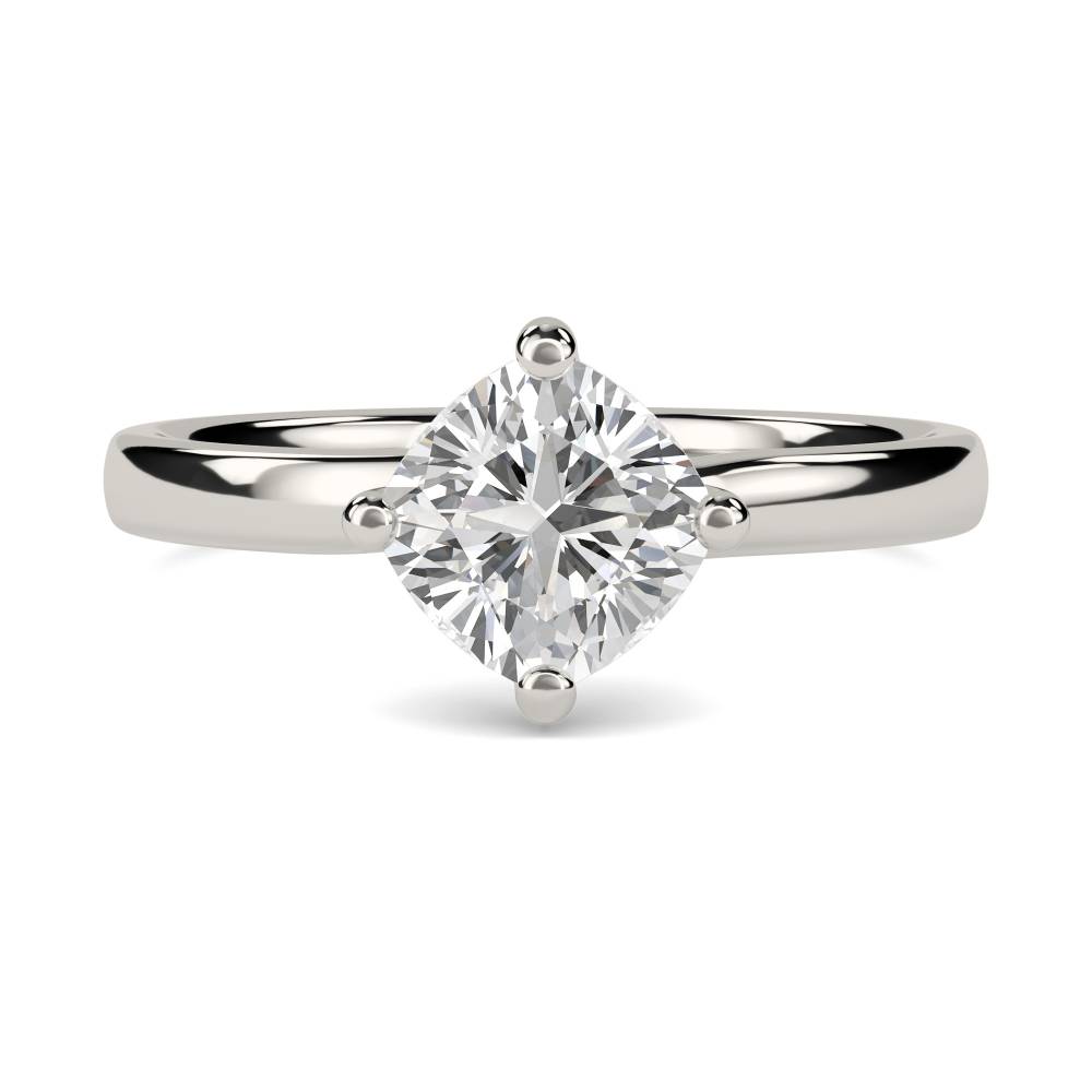 Cushion Diamond Engagement Ring set in Platinum