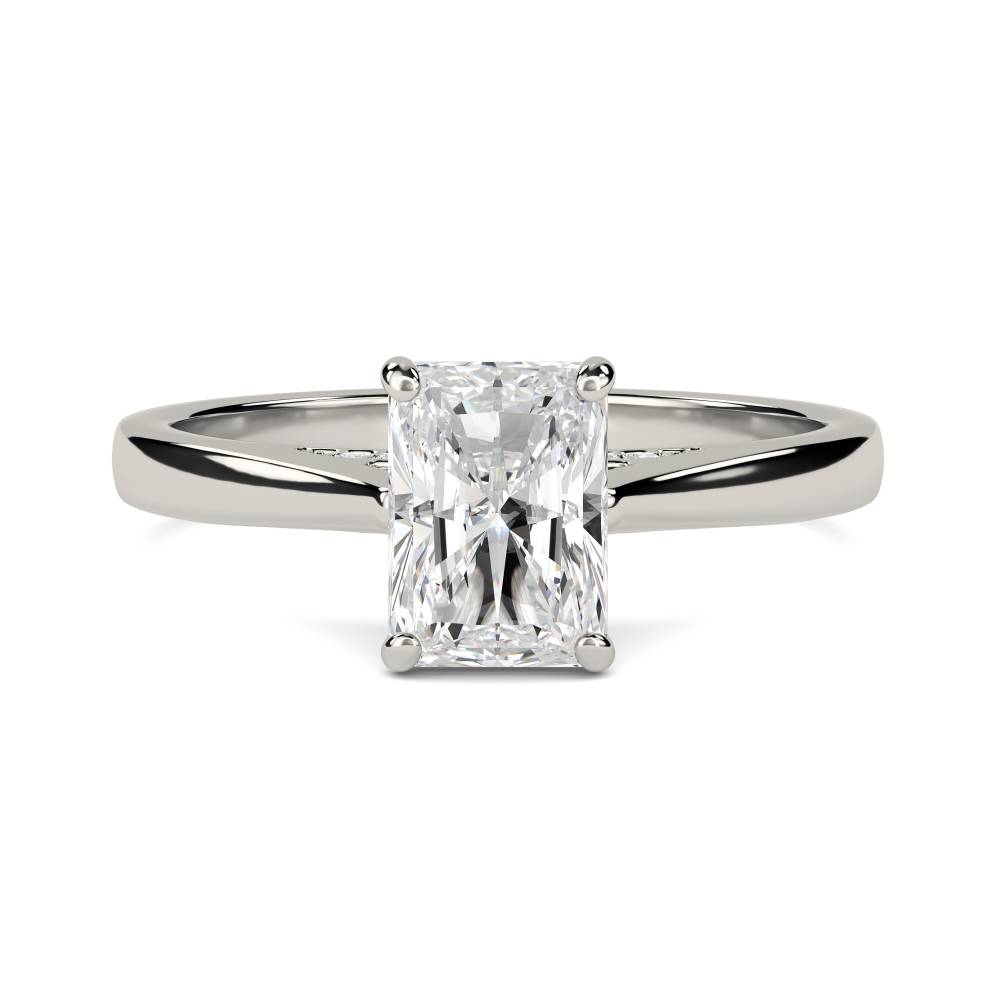 Elegant Radiant Diamond Engagement Ring P