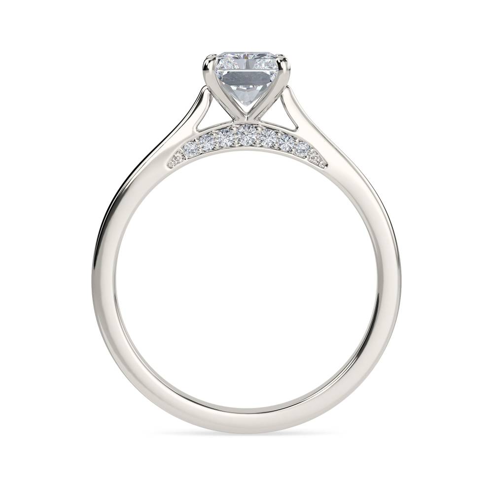 Elegant Radiant Diamond Engagement Ring P