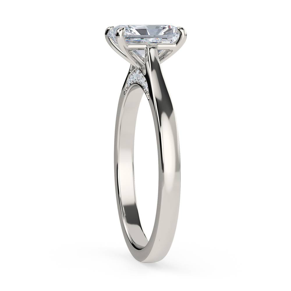 Elegant Radiant Diamond Engagement Ring P