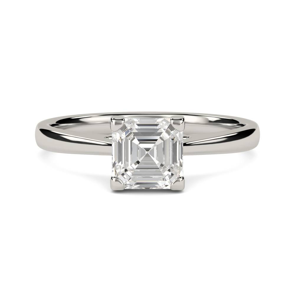 Asscher Diamond Engagement Ring P