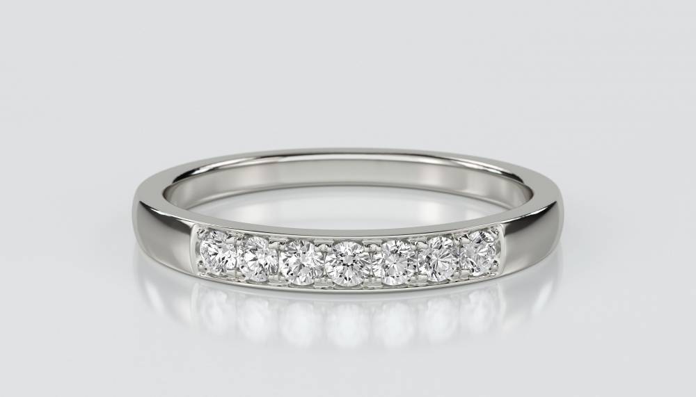 0.15ct Elegant Round Diamond Eternity Ring P