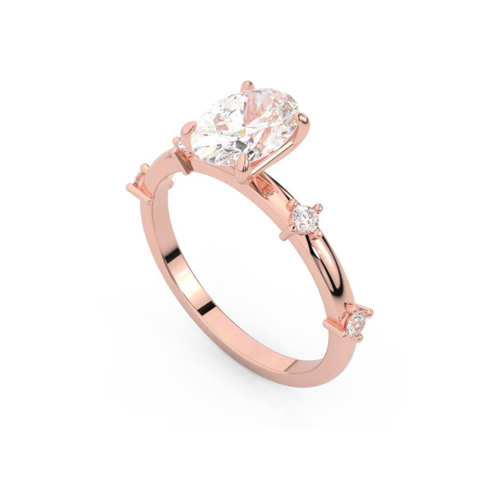 Oval/Round Diamond Designer Ring Image