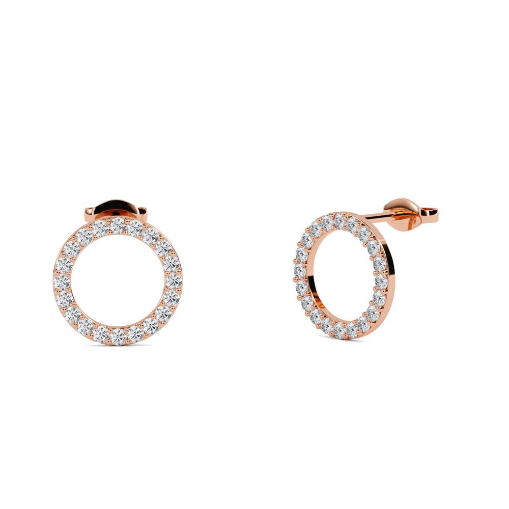 Round Diamond Circle Of Love Earrings R