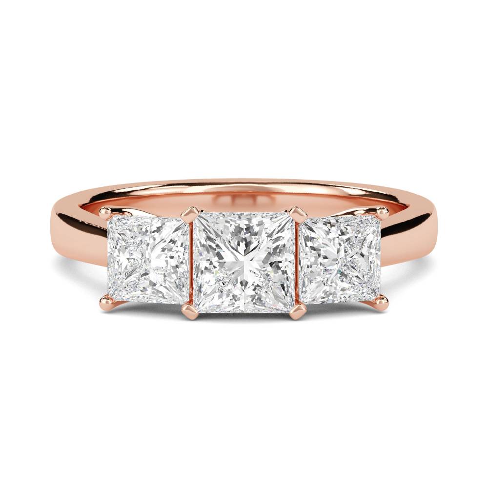 Traditional Princess Diamond Trilogy Ring Image