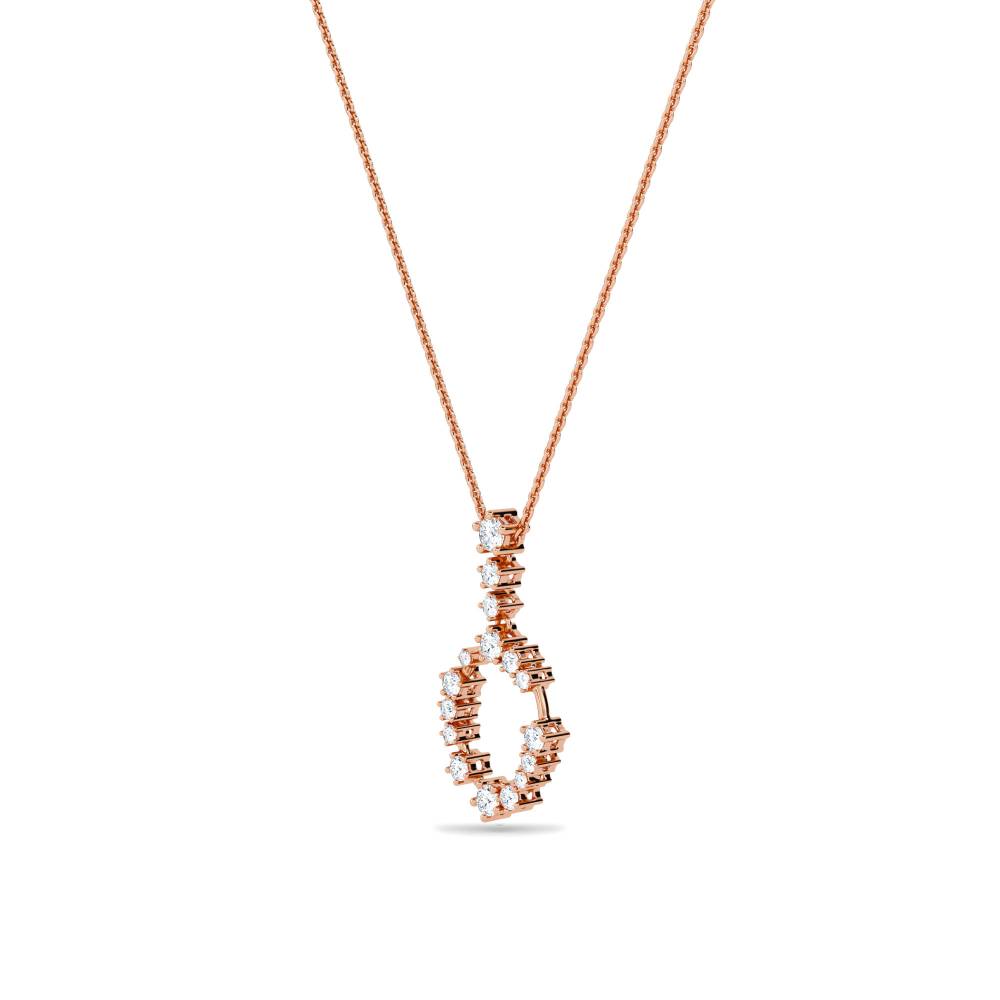 Effervescent Oval Silhouette Pendant And Chain Image
