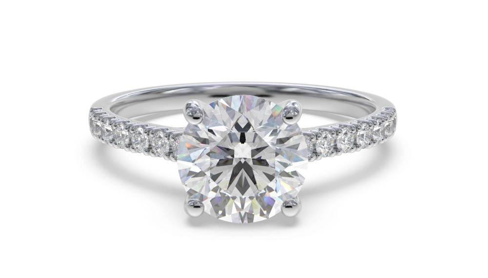 Shoulder Set Diamond Engagement Ring
 W