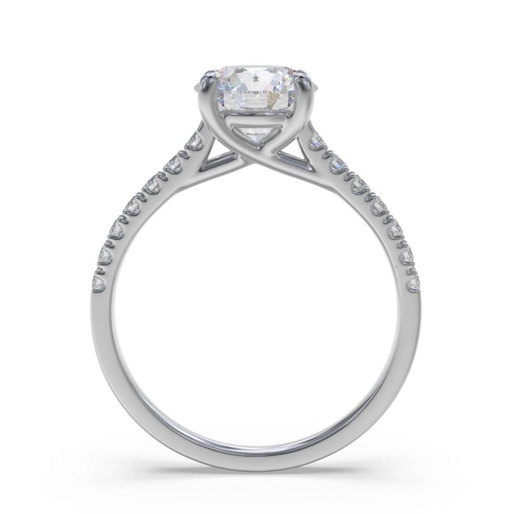 Shoulder Set Diamond Engagement Ring
 W