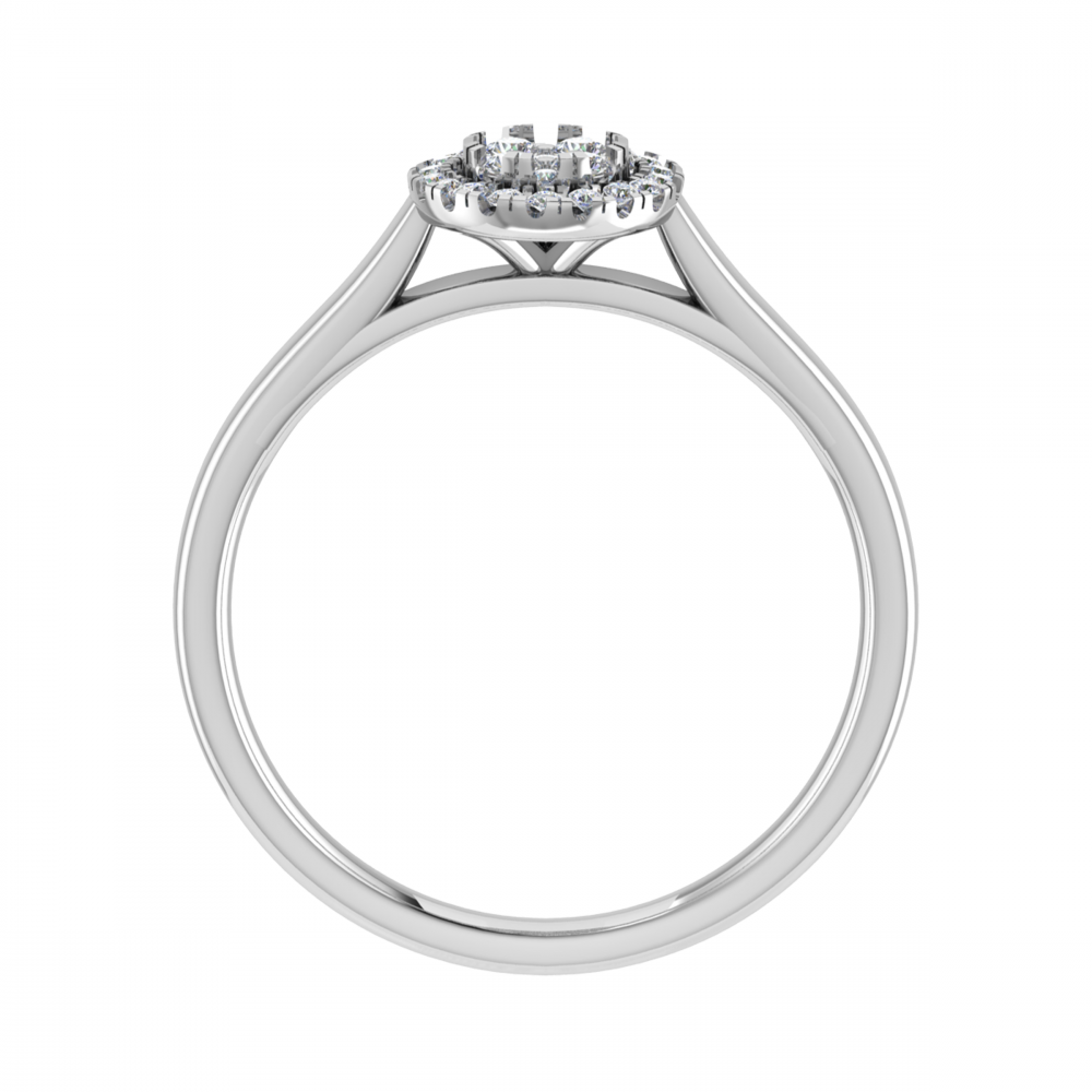 0.15ct VS/GH Round Diamond Set Cluster Ring set in White Gold