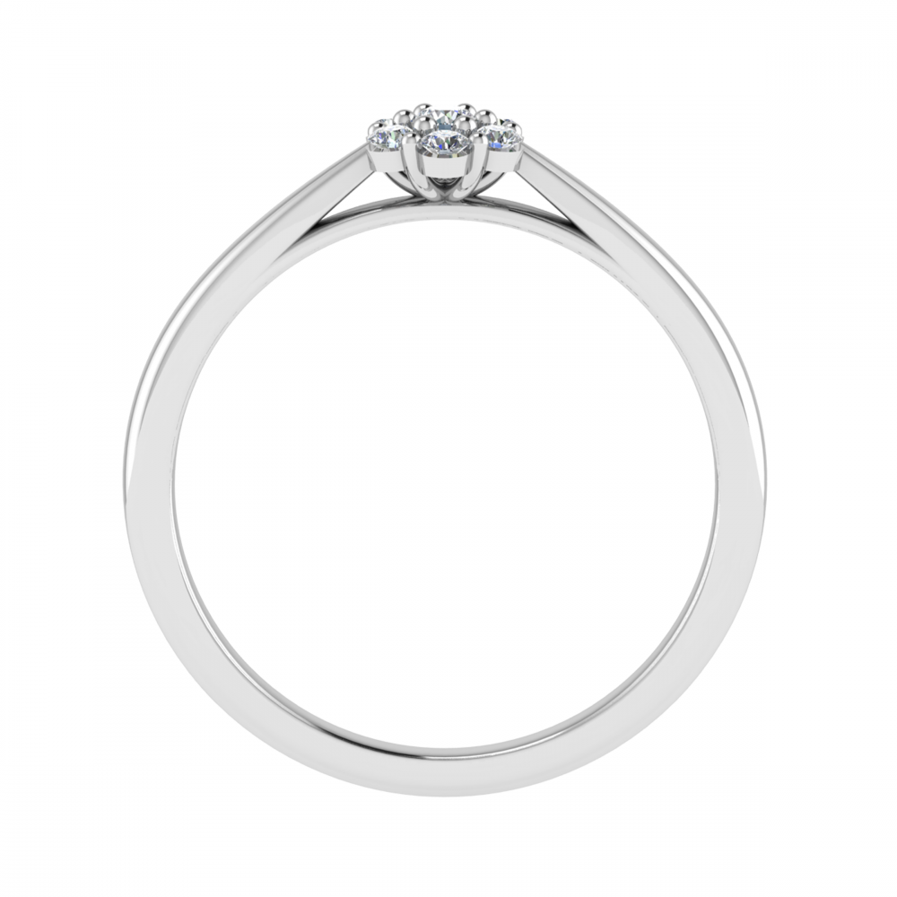 0.15ct VS/GH Round Diamond Set Cluster Ring set in White Gold