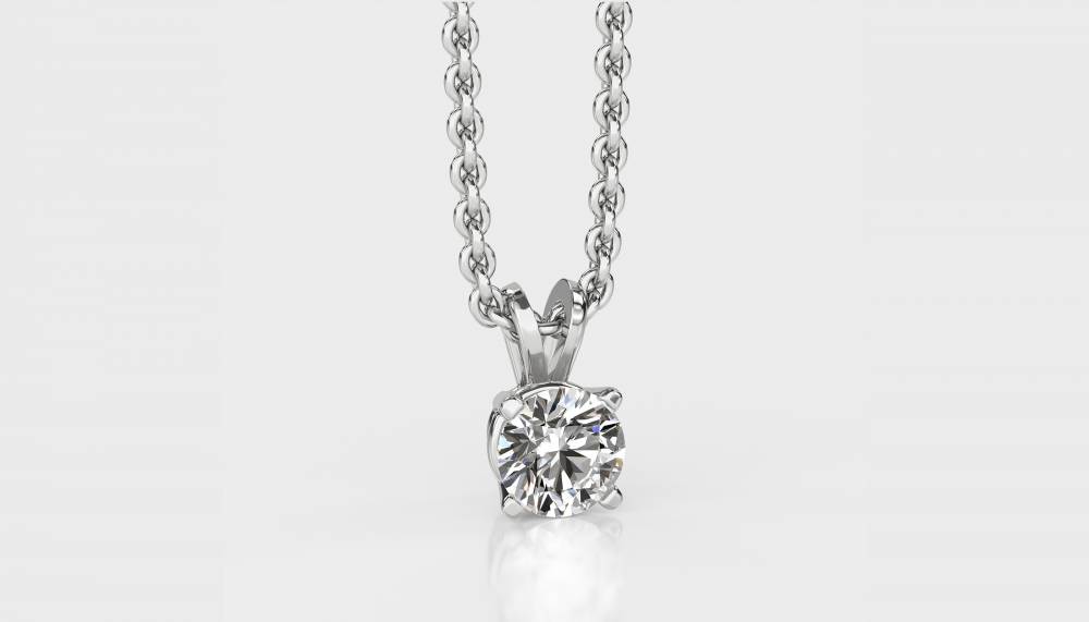 0.10ct Traditional Round Diamond Pendant W