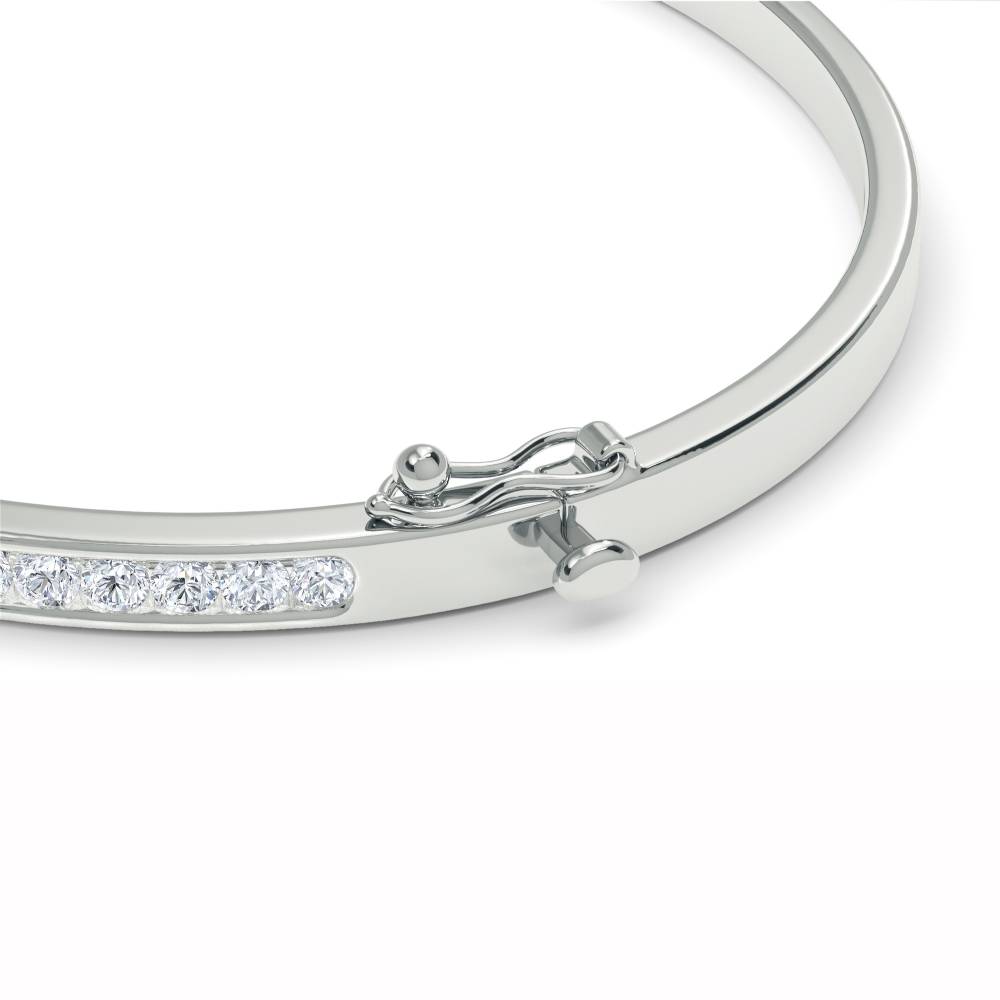 1.00ct VS/EF Elegant Round Diamond Set Bangle W