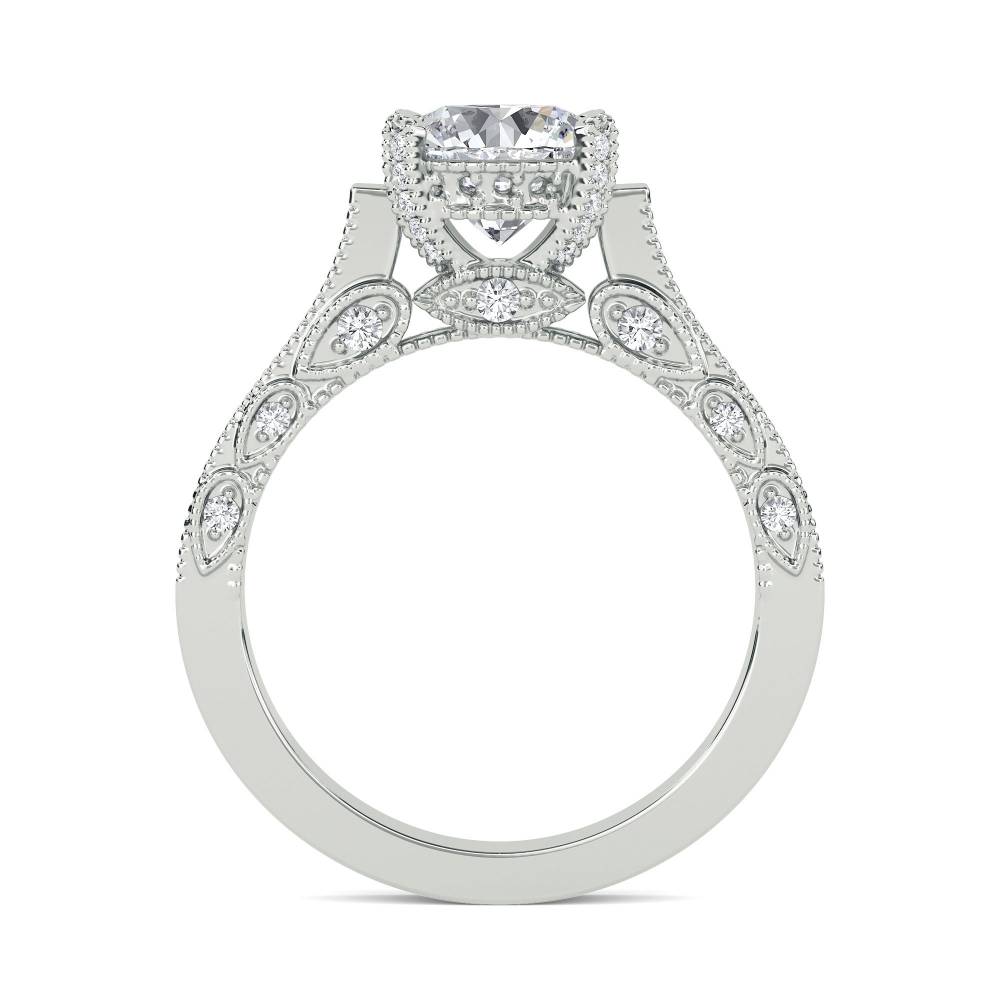 Unique Round Diamond Vintage Ring W