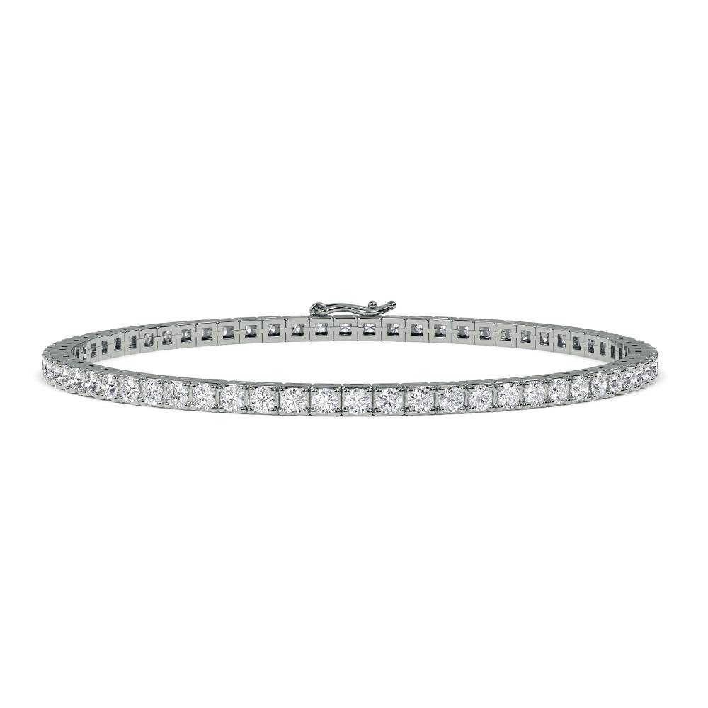 Single Row Princess Diamond Tennis Bracelet W