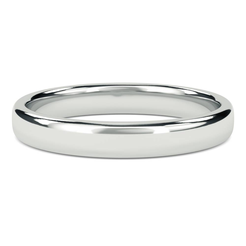 DHC05 Traditional Court Wedding Ring - Lightweight, 5mm width set in White Gold