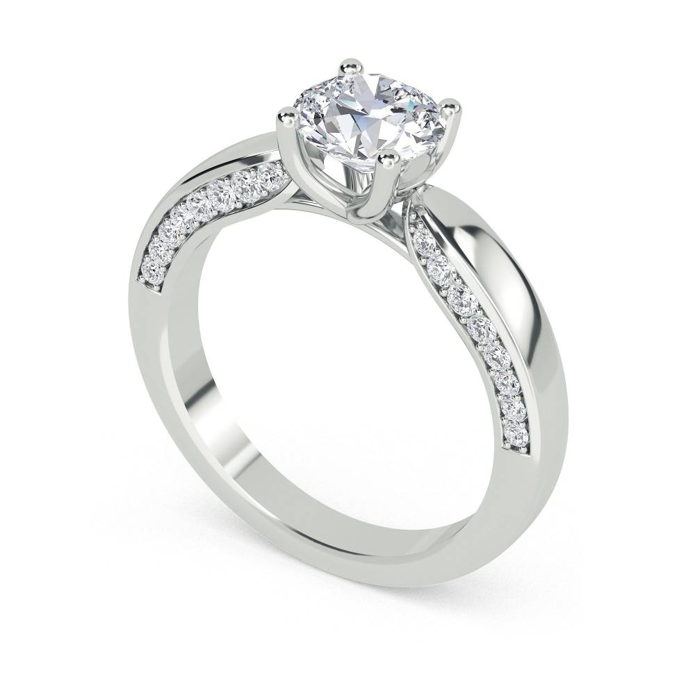 Shoulder Set Diamond Engagement Ring W