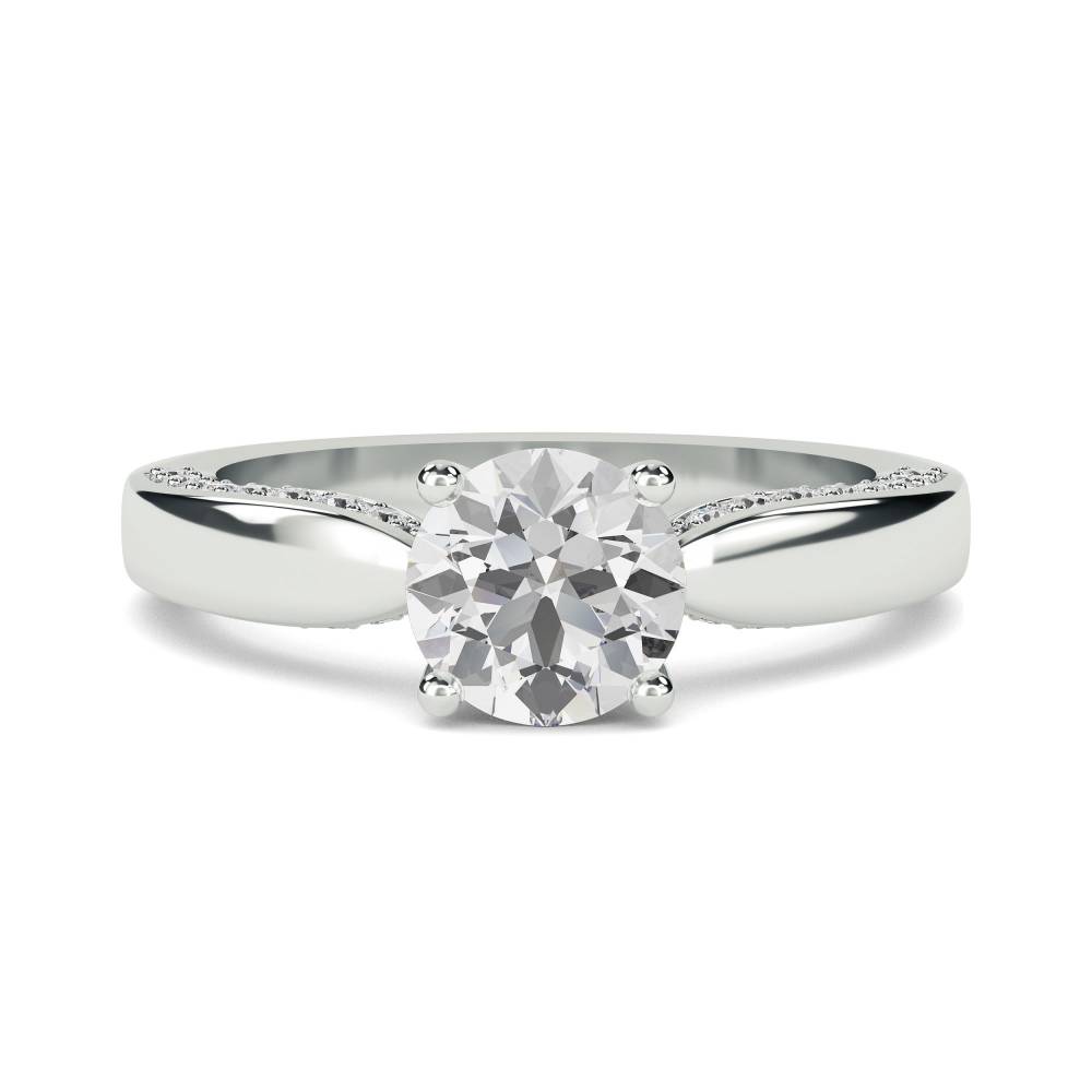 Shoulder Set Diamond Engagement Ring W