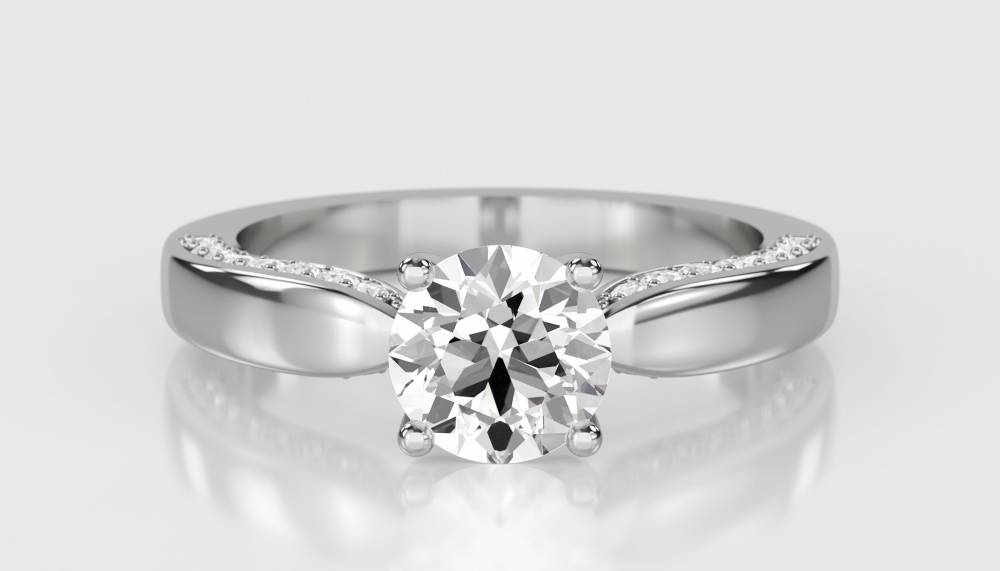 Shoulder Set Diamond Engagement Ring W